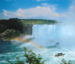 Niagara F&auml;lle - New York, teilt sie sich aber mit der kanadischen Province Ontario