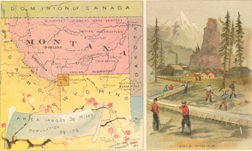 Historische Karte von Montana